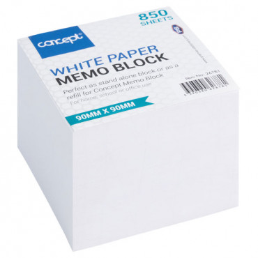 Office 90X90Mm White Paper Block (850)