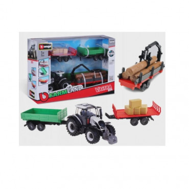 10CM VALTRA M2\Q TRACTOR WITH 3 TRAILERS