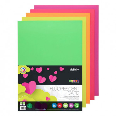A3 Fluorescent Card Cyber Pk 20