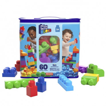 Mega Blocks Building Bag 60pc Blue