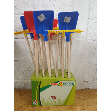 Spade And Rake Asst Wooden Handle 