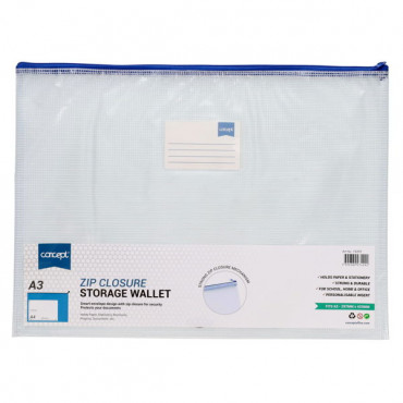 A3 Mesh Storage Wallet Clear