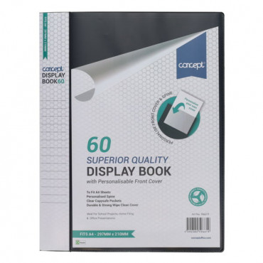 A4 60 Pocket Display Book Black
