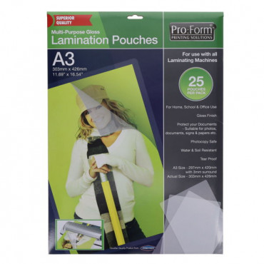 Laminating Pouches A3 Pk 25