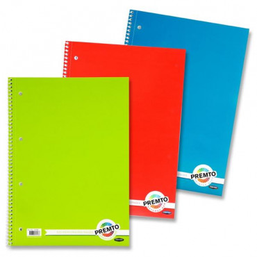 A4 320pg Spiral Notebook 3 Asst.