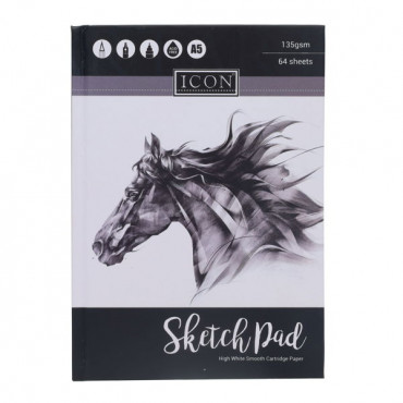Hardcover Sketch Book 64 Sheet Black