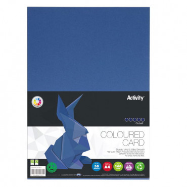 A4 160Gsm Card 50 Sheets Cobalt
