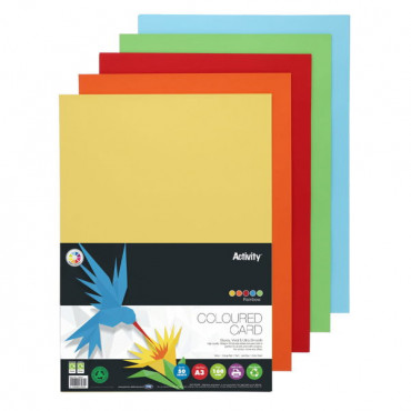 A3 Coloured Card 50 Sheets
