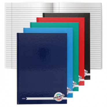 PREMTONE HARDCOVER  160PG NOTEBOOK A4 5PK