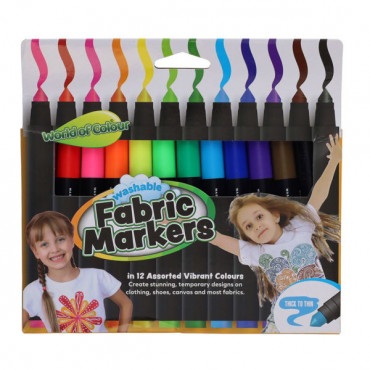 Fabric Markers Pk 12 Washable