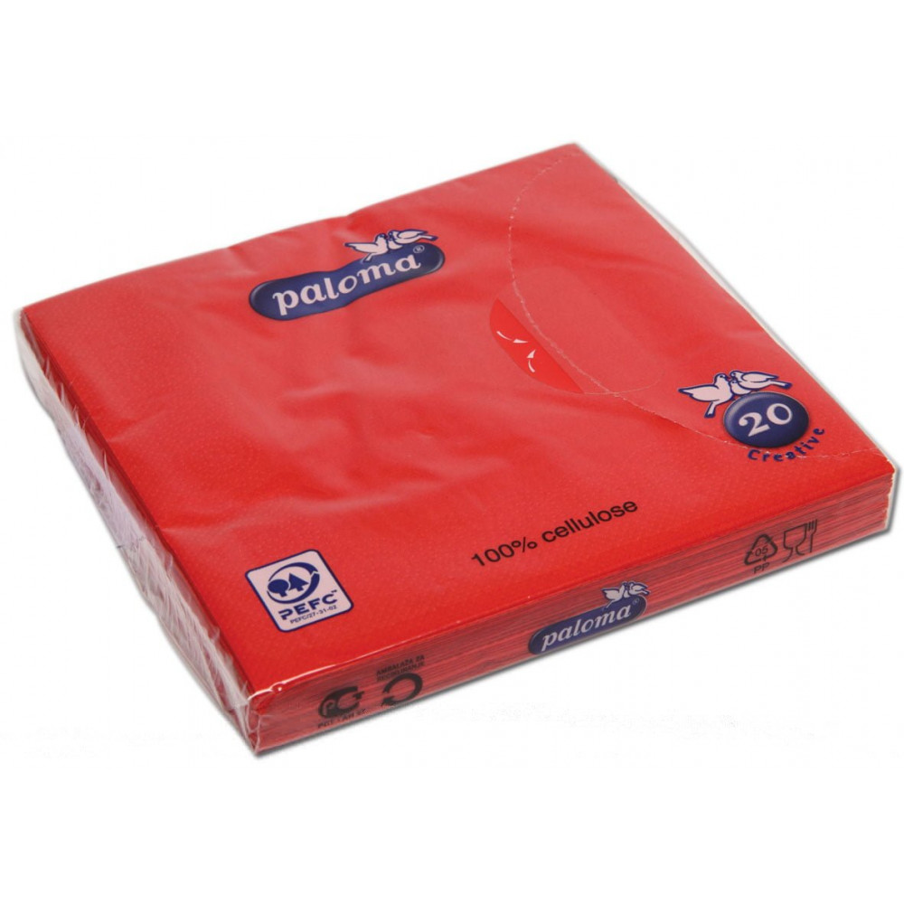 Table Napkins Red Pk 20