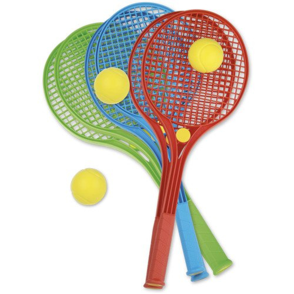 Tennis Set Plastic 21In 2 Pack With Ball