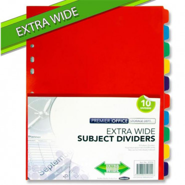 Subject Dividers Extra Wide Pk10