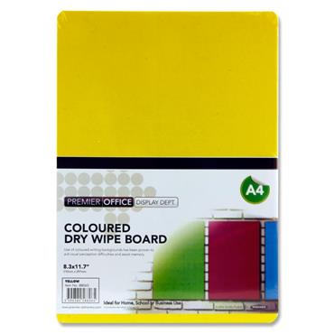 A4 Dry Wipe Board Yellow