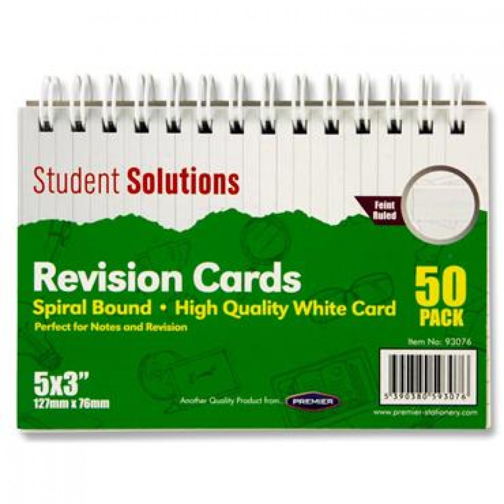 Spiral Revision Cards White