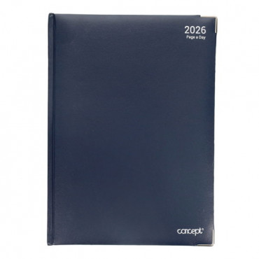 2026 A4 Diary Page A Day - Navy