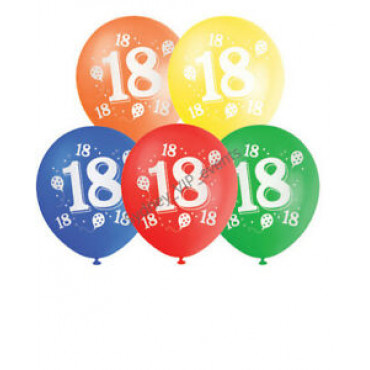 Balloons 18Th Birthday Pk 10 Assorted