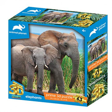 Animal Planet Elephants 63 pce Puzzle