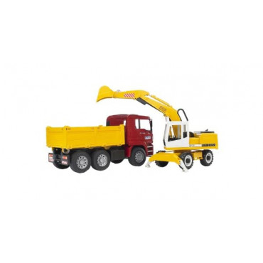Construction Truck With Excavator