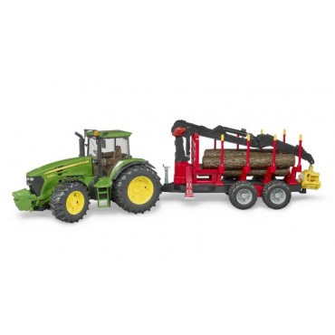 John Deere 7930 With Forestry Trailer and Trunks
