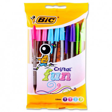 Bic Fun Cristal Ballpoint Pens