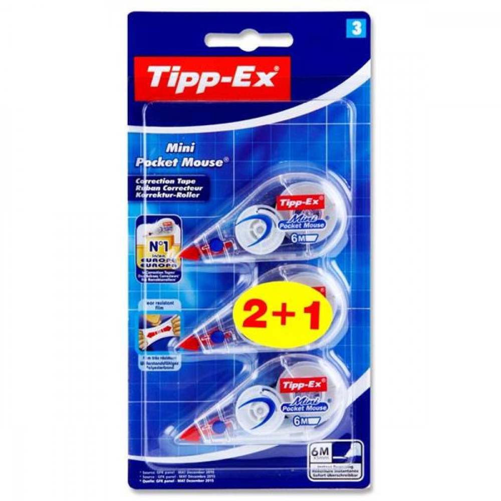 Tipex Roller Pk3