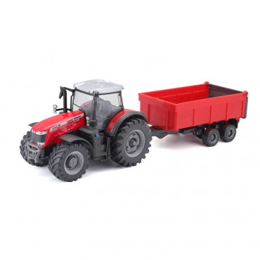 MASSEY FERGUSON TRACTOR WITH TRAILER 8740S