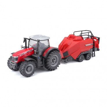 MASSEY FERGUSON TRACTOR W/BALER LIFTER 8740S