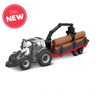 10CM VALTRA M2\Q TRACTOR WITH 3 TRAILERS