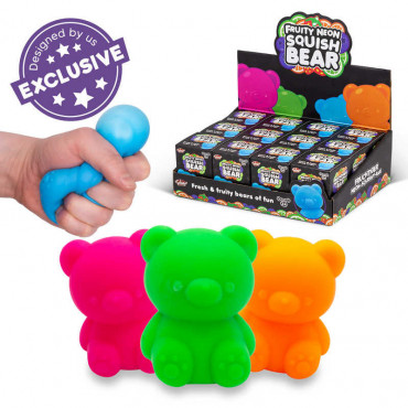 SCHRUNCHEMS FRUITY NEON SQUISH BEARS