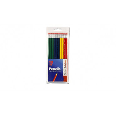 Pencils With Rubber Wallet Pk10