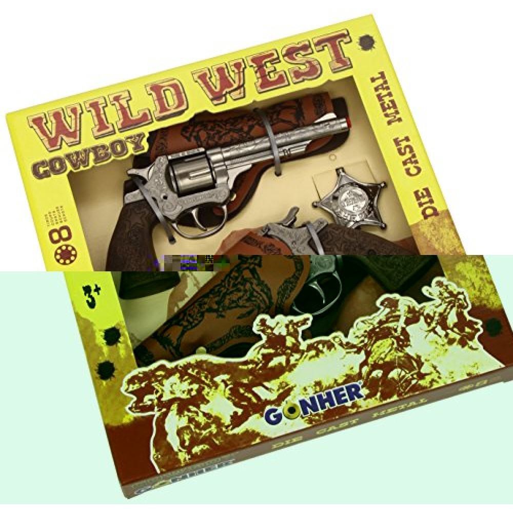 Gun Set Twin Wild West Gonher