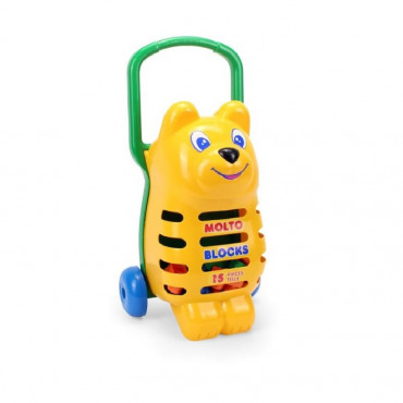 BEAR BLOCKS TROLLEY 15PCS