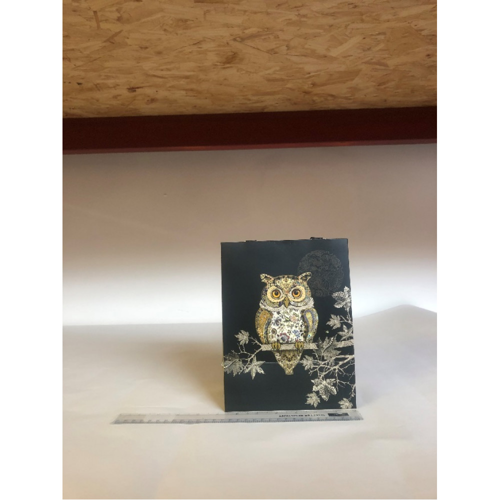 Owl Black Gift Bag Small