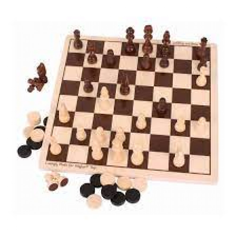 DRAUGHTS & CHESS SET