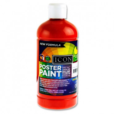 Scarlet Red Poster Paint 500Ml