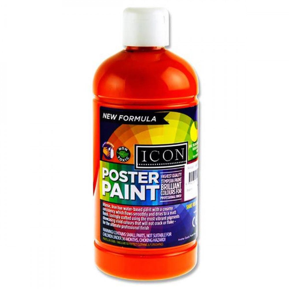 Orange Poster Paint 500Ml