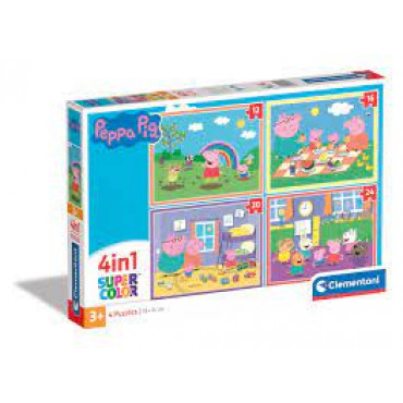 PEPPA PIG 4IN 1 SUPERCOLOUR PUZZLE