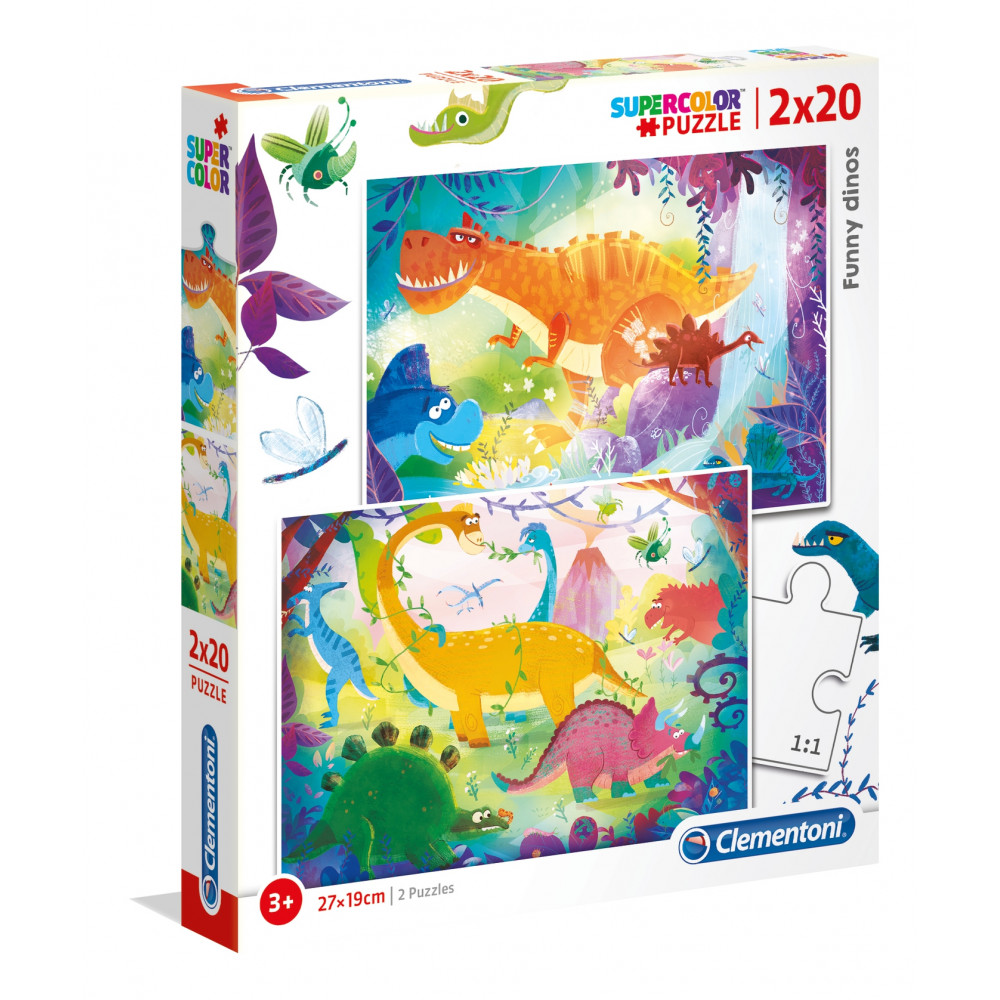 2 x 20pc Puzzle - Funny Dinos