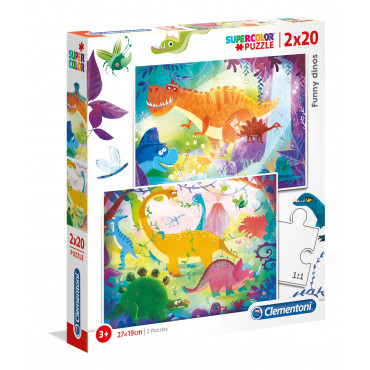 2 x 20pc Puzzle - Funny Dinos