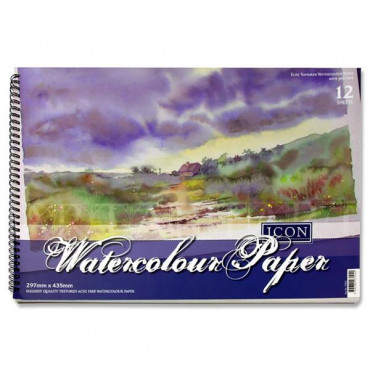 A3 Watercolour Paint Pad 12 Sheets