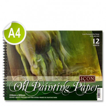 Oil Paper Painting Pad 12 Sheets A4