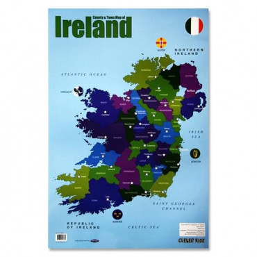 Map Of Ireland Wall Chart
