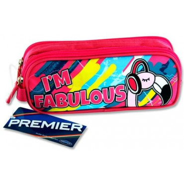 Im Fabulous Flamingo 2Pocket Pencil Case