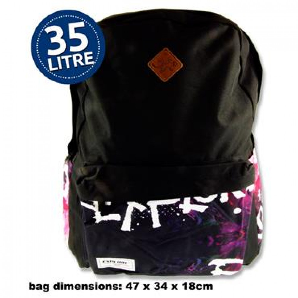 35ltr Backpack Black Explore Hoop