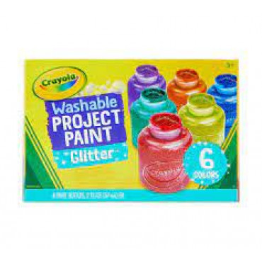 6CT WASHABLE GLITTER PAINTS