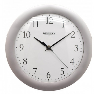 Wall Clock 10In Plastic Silver