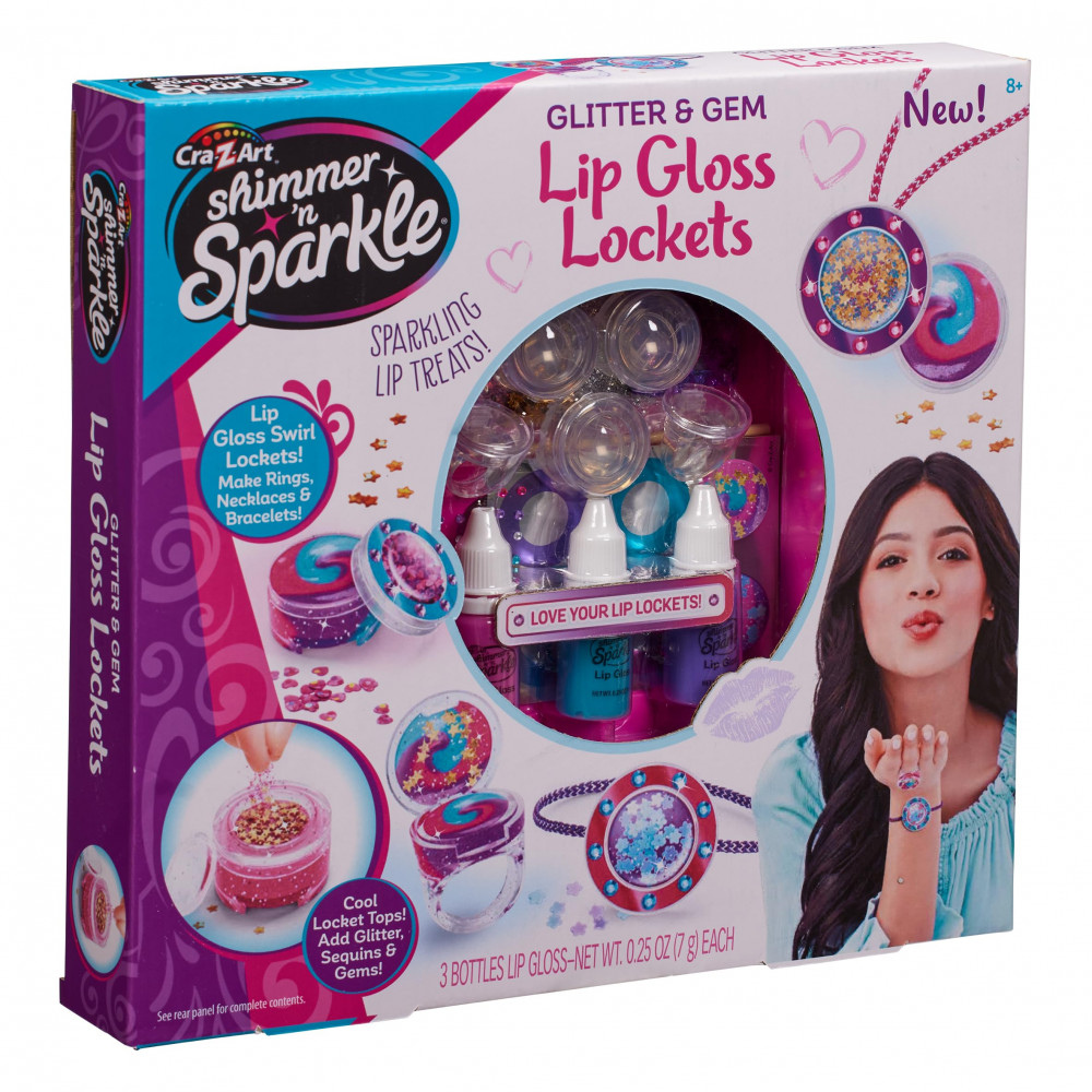 SHIMMER N SPARKLE GLITTER & GEM LIP GLOSS LOCKET