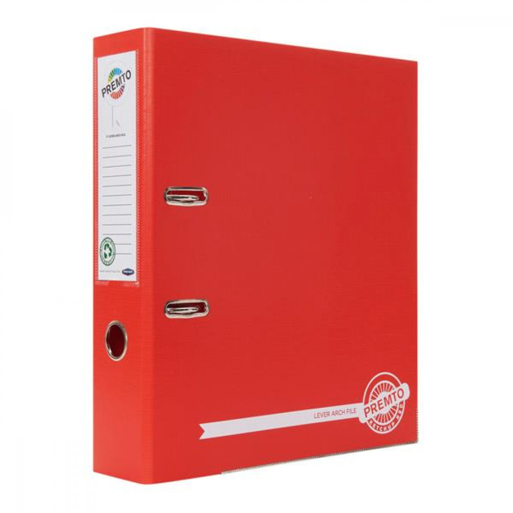 Premto A4 PP Lever Arch File - Ketchup Red