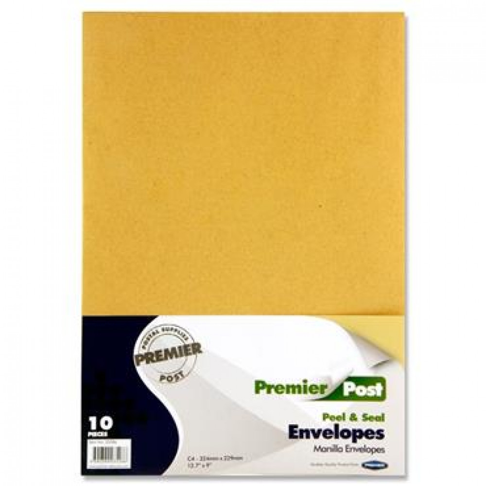 C4 Envelope Manilla Pk 10 P&S